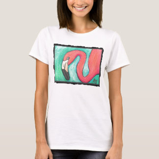 Flamant rose rose - T-shirt artsy