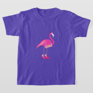 Flamant rose rose - T-shirt basique pour filles