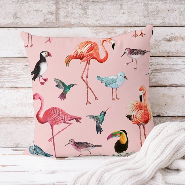 Flamant rose rose Tropical extérieur | COUSSIN (Créateur téléchargé)