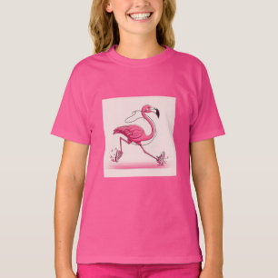 Flamant rose Run Chaussures Mark T-Shirt pour fill