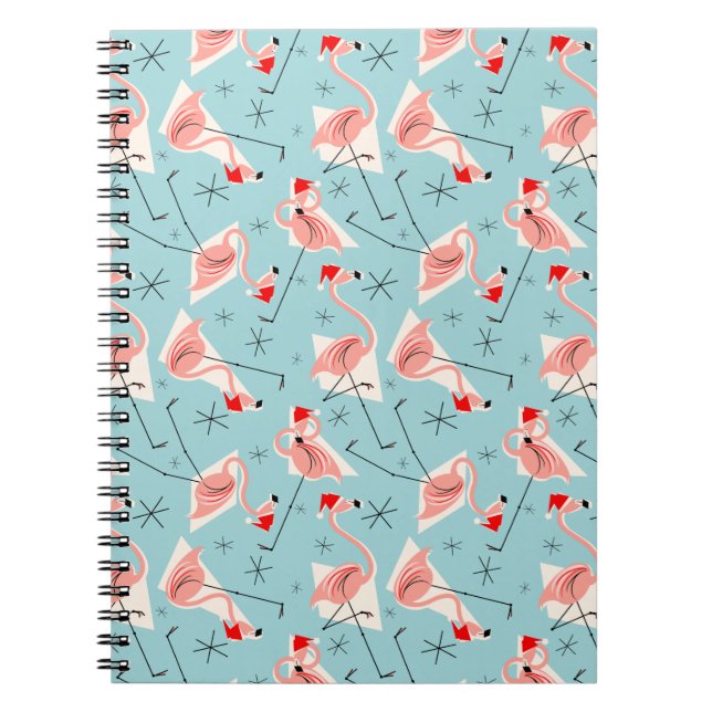 Flamant rose Santas Blue Multi carnet (Devant)