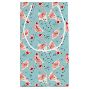Flamant rose Santas Blue Multi sac cadeau petit