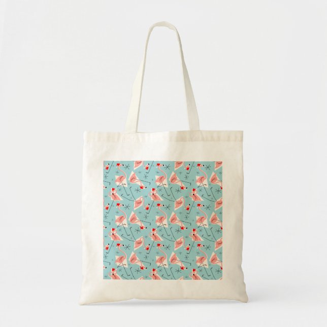 Flamant rose Santas Blue Multi sac fourre-tout (Devant)