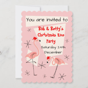 Flamant rose Santas Pink invitation pétoncle