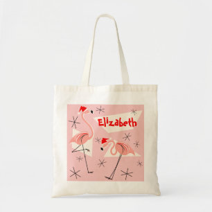Flamant rose Santas Pink Nom sac fourre-tout