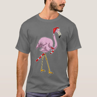 Flamant rose Sucre de canne de Noël TShirt