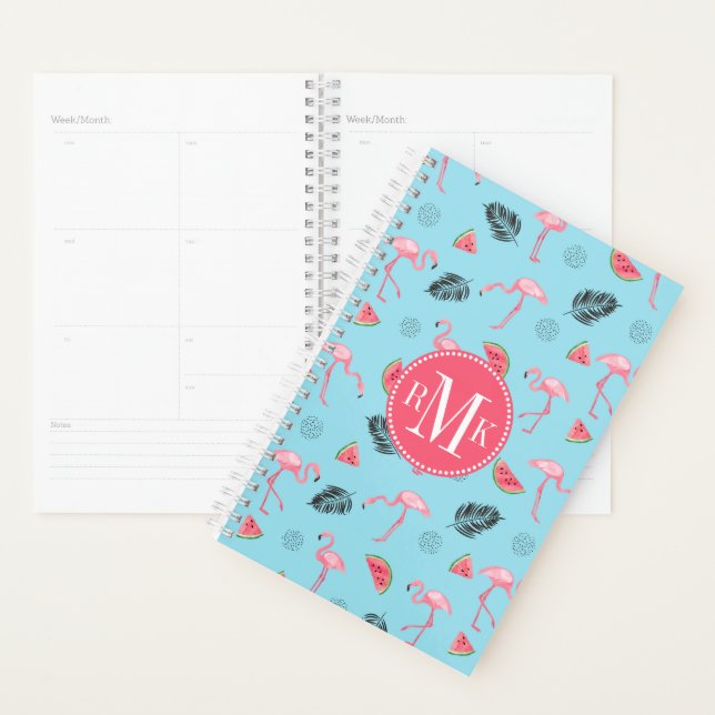 Flamant rose Tropical tendance et Motif Watermelon (Devant avec enveloppe)