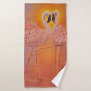 Flamants roses amoureux