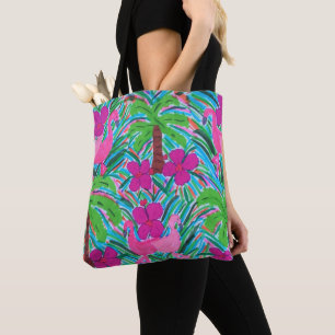 Flamants roses de beach party et Sac fourre-tout M