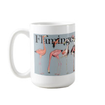 Flamants roses de la tasse du monde