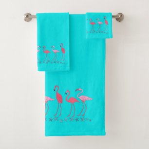Flamants roses et Sea Stars Aqua Blue
