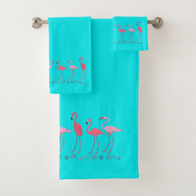 Flamants roses et Sea Stars Aqua Blue (En situation)
