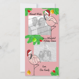 Flamants roses Jolly / Carte de voeux photo