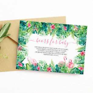 Flamants roses Livre Tropical pour la carte de boî