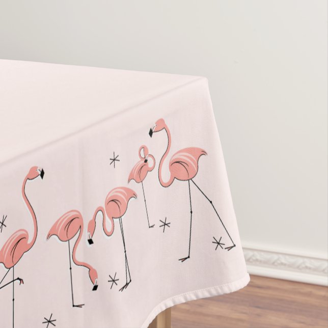 Flamants roses Nappe de bordure rose (In Situ)