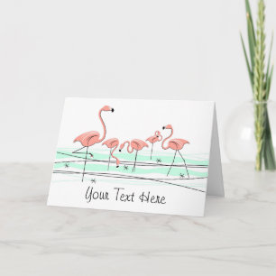 Flamants roses Ocean Group - carte de voeux texte