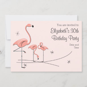 Flamants roses Pink Trio 4 invitation