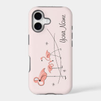 Flamants roses Pink Trio 'Nom' iPhone 11 coque