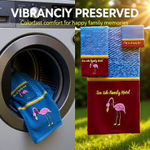 Flamants roses romantiques rose avec texture denim