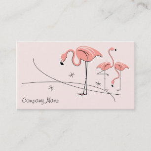 Flamants roses Rose Trio 3 carte de visite