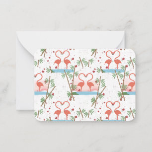 Flamants roses roses douces Cartes pour enfants de