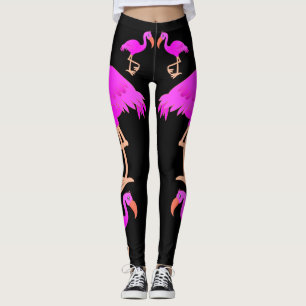 Flamants roses roses Leggings noirs - Choisir la c
