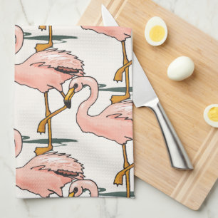 Flamants roses roses Serviettes de cuisine