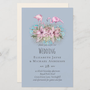Flamants roses rouillants Mariage de plage tropica