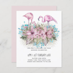 Flamants roses rouillants Mariage de plage tropica