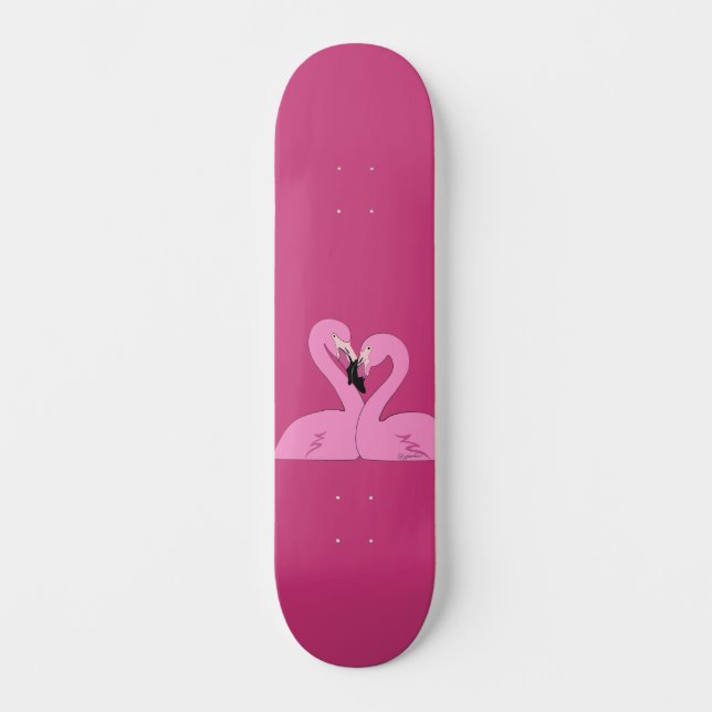 Flamants roses Skateboard (Recto)