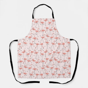Flamants roses tablier motif rose