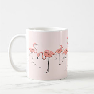Flamants roses Tasse Ligne rose