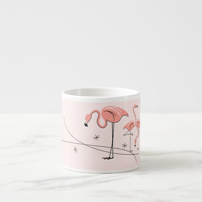 Flamants roses Trio rose 3 tasse expresso (Devant)