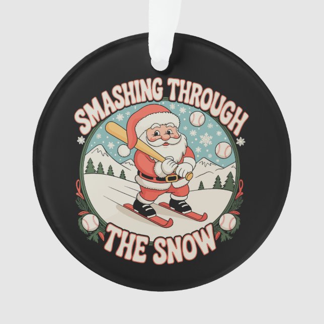 Flambant À Travers Le Baseball De Neige Père Noël  (devant)