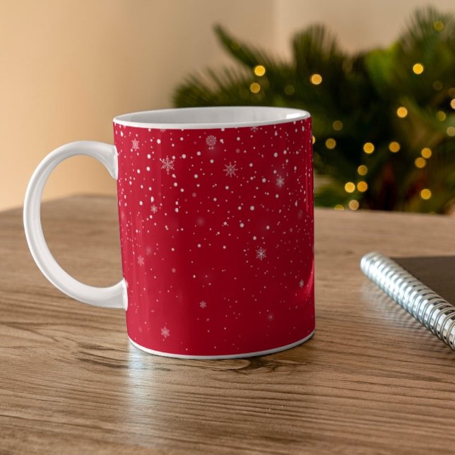 Flambeaux de neige d'hiver COFFEE rouge MUG (Créateur téléchargé)