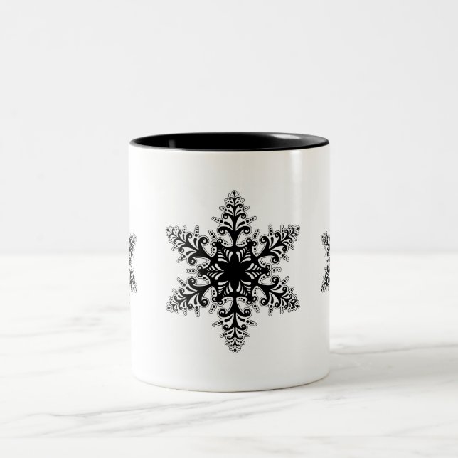 Flambets de neige de vacances Café Mug (Centre)