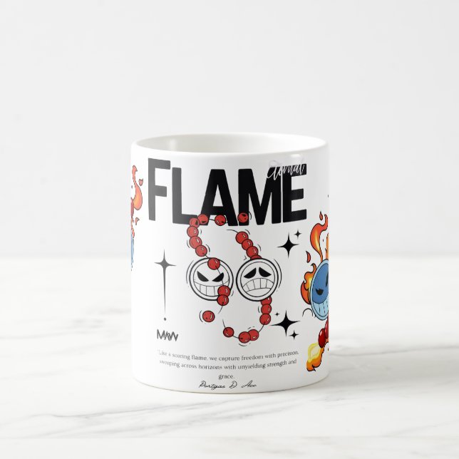 🔥Flame Fist Warrior Mug – Fire Anime Coffee Cup🔥 (Centre)