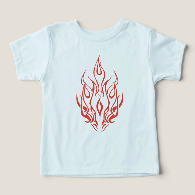 Flame Spirit Face | Tribal Fire Silhouette Art (Design Recto)