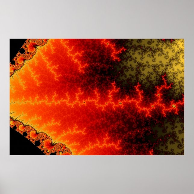 Flame Zigzag Poster (Devant)