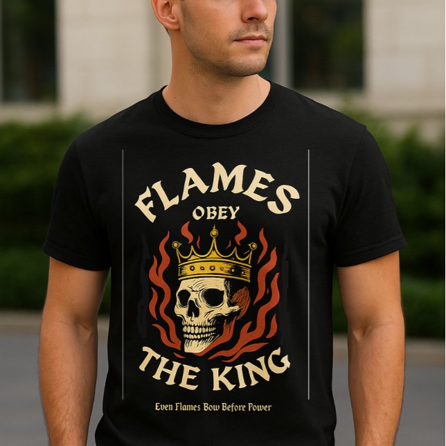 Flames Obey The King | Savage Alpha Gym T-Shirt  (Créateur téléchargé)