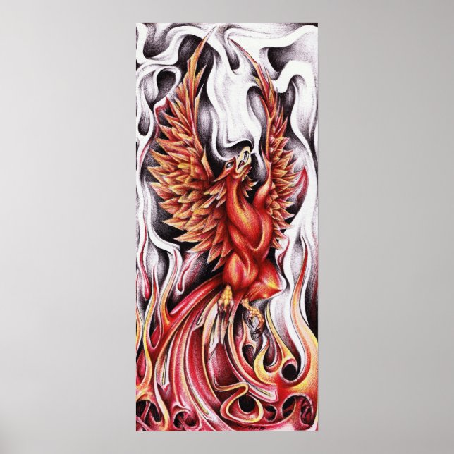 Flames of the Phoenix 12"x27" Poster (Devant)