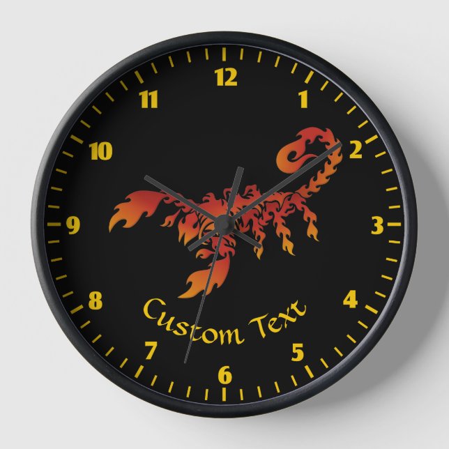 Flames Scorpion Grand Horloge (Recto)