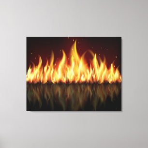 FLAMES sur toile