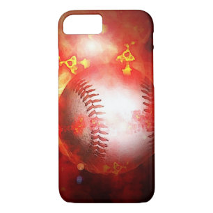 Flaming Baseball iPhone 7 Coque