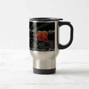 Flaming Love Biker Mug