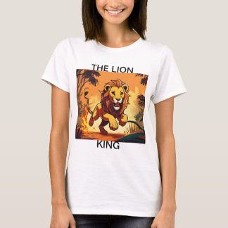 "Flaming Majesty - T-shirt du lion"