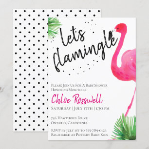 Flamingle Baby shower Invitation