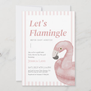 Flamingle Baby shower Invitation