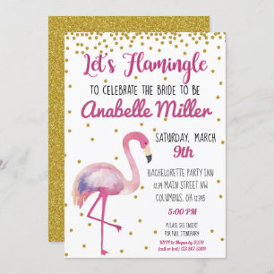 Flamingle Bachelorette Invitation