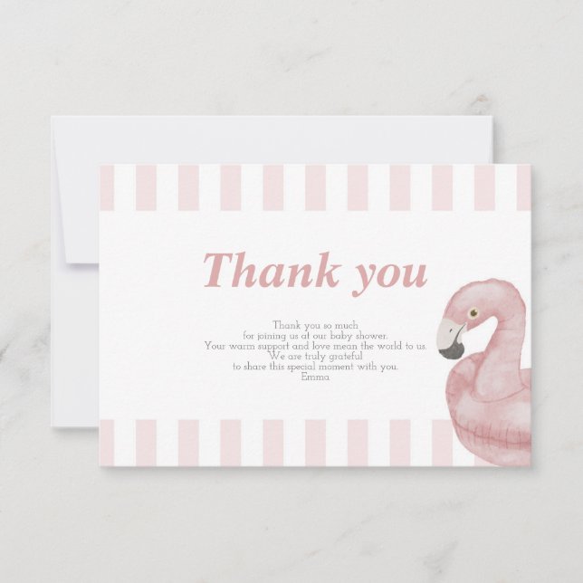 Flamingle Carte de remerciements (Devant)